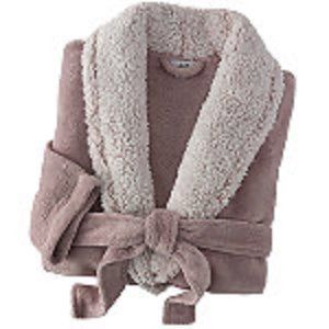 Plush Collar Robe Soft Lavender S/M
